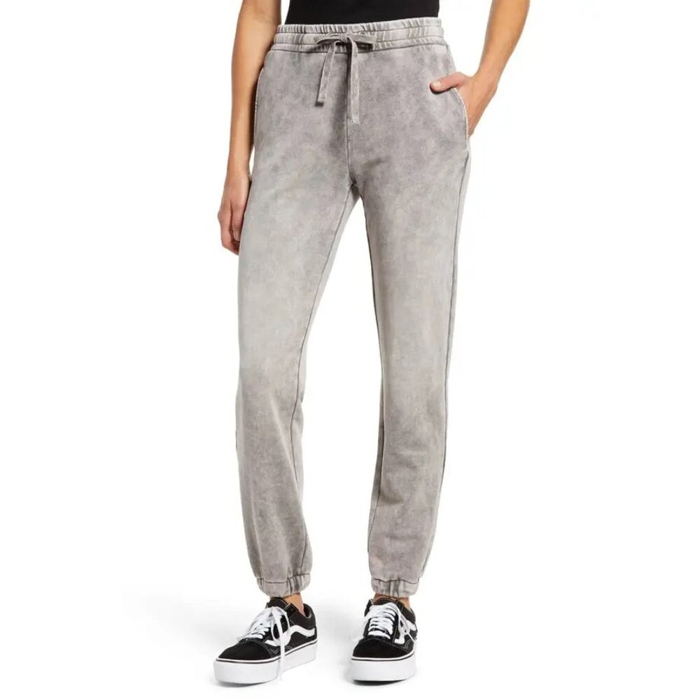 VIGOSS Charcoal Gray Acid Wash Jogger Lounge Pants Size XS